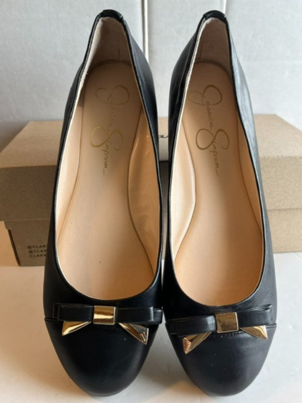 Jessica Simpson leather flats.